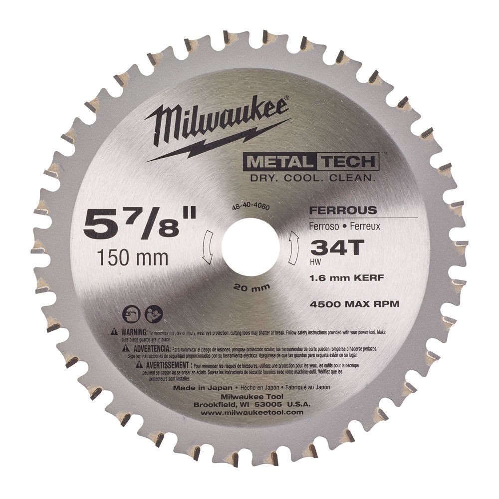 MILWAUKEE 48404080 BLADE D 150mmX20 Z34 FOR CIRCULAR SAWS MILWAUKEE 48404080 BLADE D 150mmX20 Z34 FOR CIRCULAR SAWS