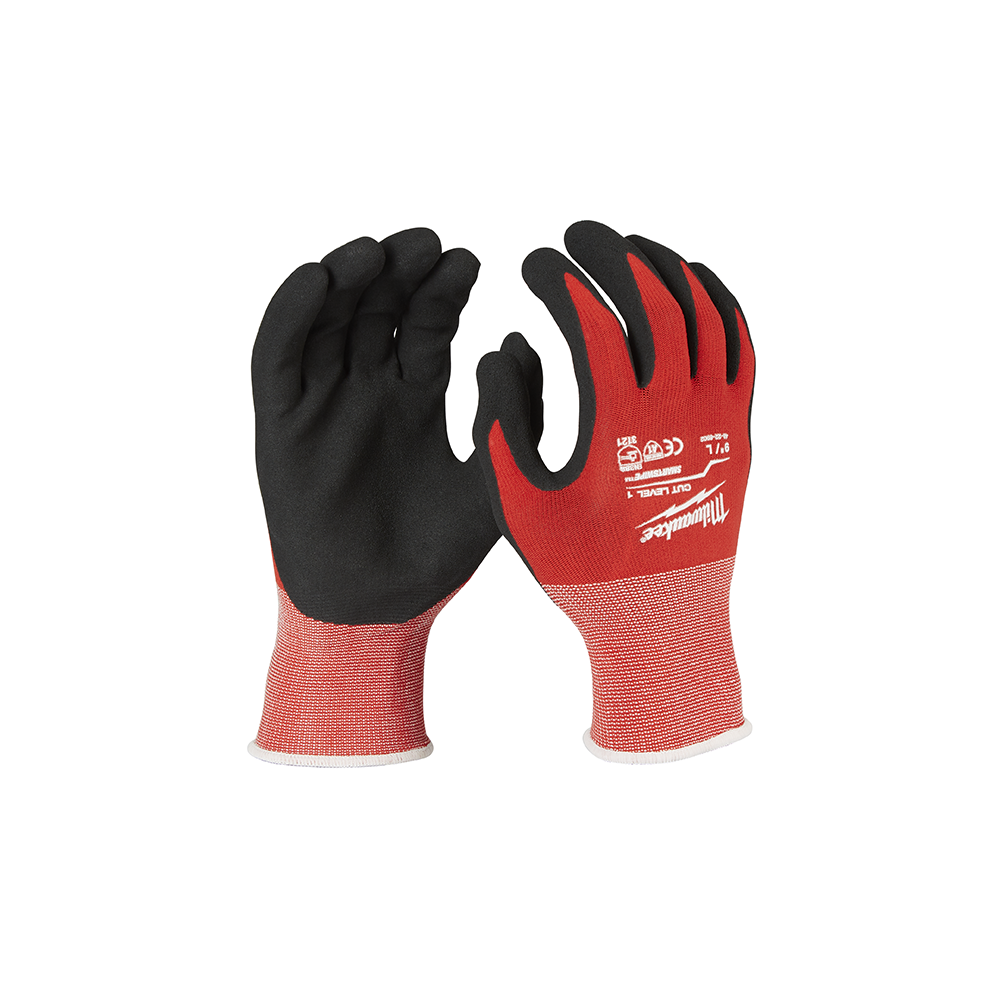 NITRILE COATED CUT-RESISTANT GLOVES CAT. 1/A 3121A TG10 MILWAUKEE 4932471418