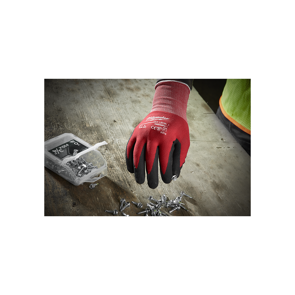 GUANTI SPALMATI IN NITRILE ANTITAGLIO CAT. 1/A 3121A TG10 MILWAUKEE 4932471418 GUANTI SPALMATI IN NITRILE ANTITAGLIO CAT. 1/A 3121A TG10 MILWAUKEE 4932471418