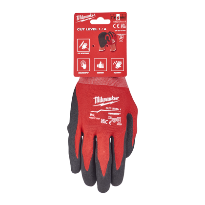 NITRILE COATED CUT-RESISTANT GLOVES CAT. 1/A 3121A TG10 MILWAUKEE 4932471418