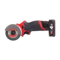 Mini multi-material cut-off machine 76mm M12 + 2 Batt. Milwaukee M12FCOT-422X 1Kg
