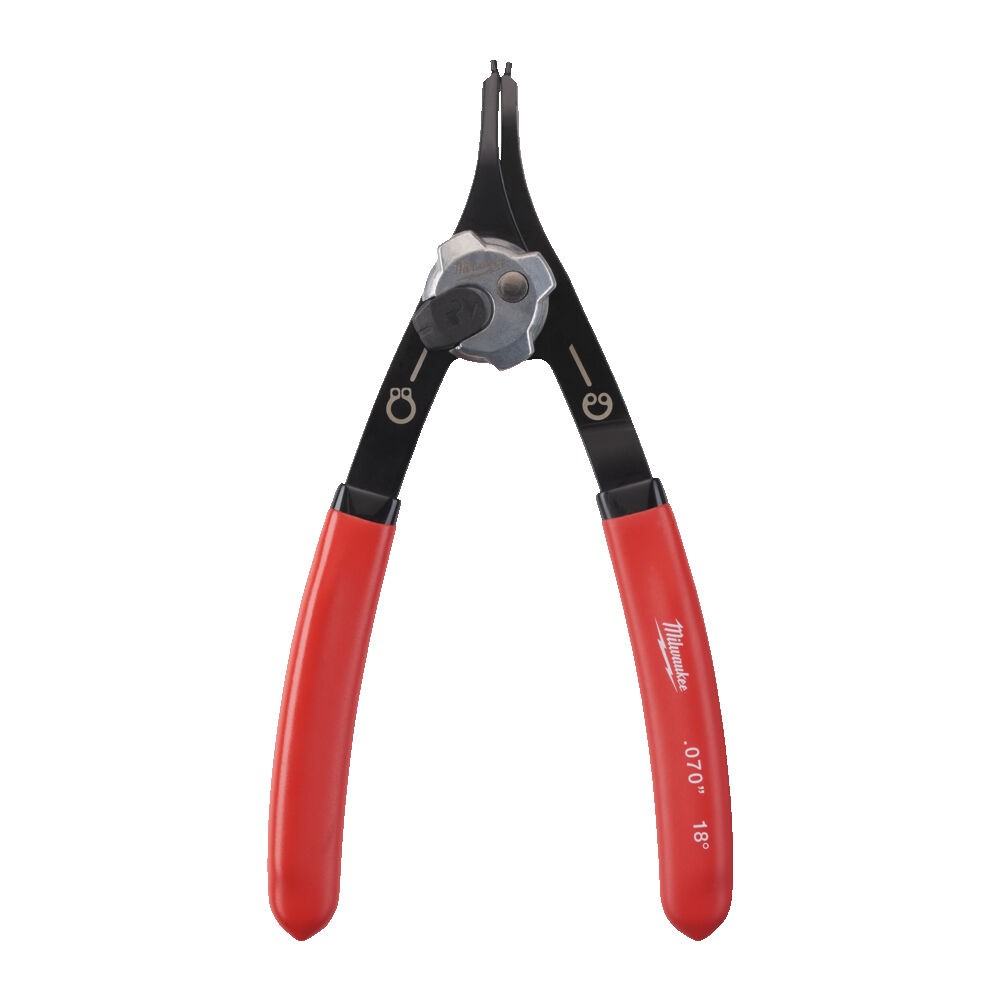 PINZA REVERSIBILE PER ANELLI ELASTICI MEDIA .070" 18° Milwaukee 4932492490 PINZA REVERSIBILE PER ANELLI ELASTICI MEDIA .070" 18° Milwaukee 4932492490