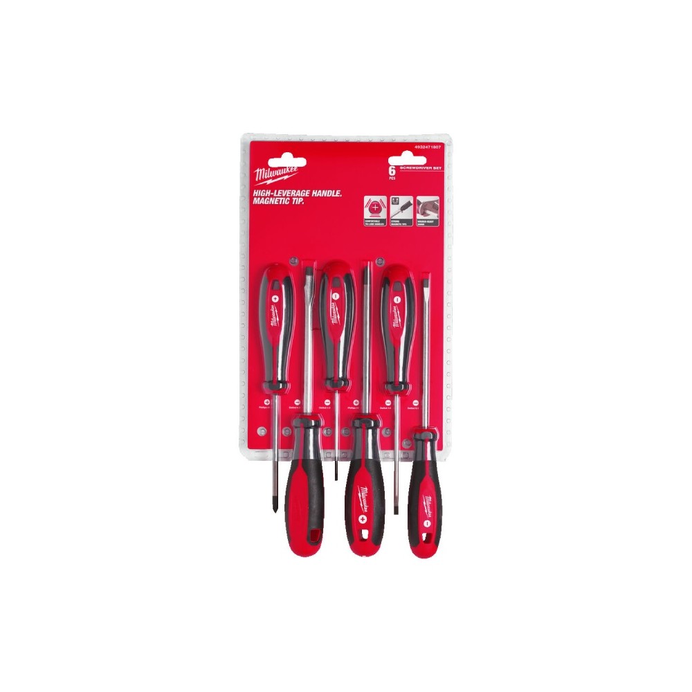 Serie Cacciaviti 6 Pz Milwaukee 4932471807 Set 2 Serie Cacciaviti 6 Pz Milwaukee 4932471807 Set 2