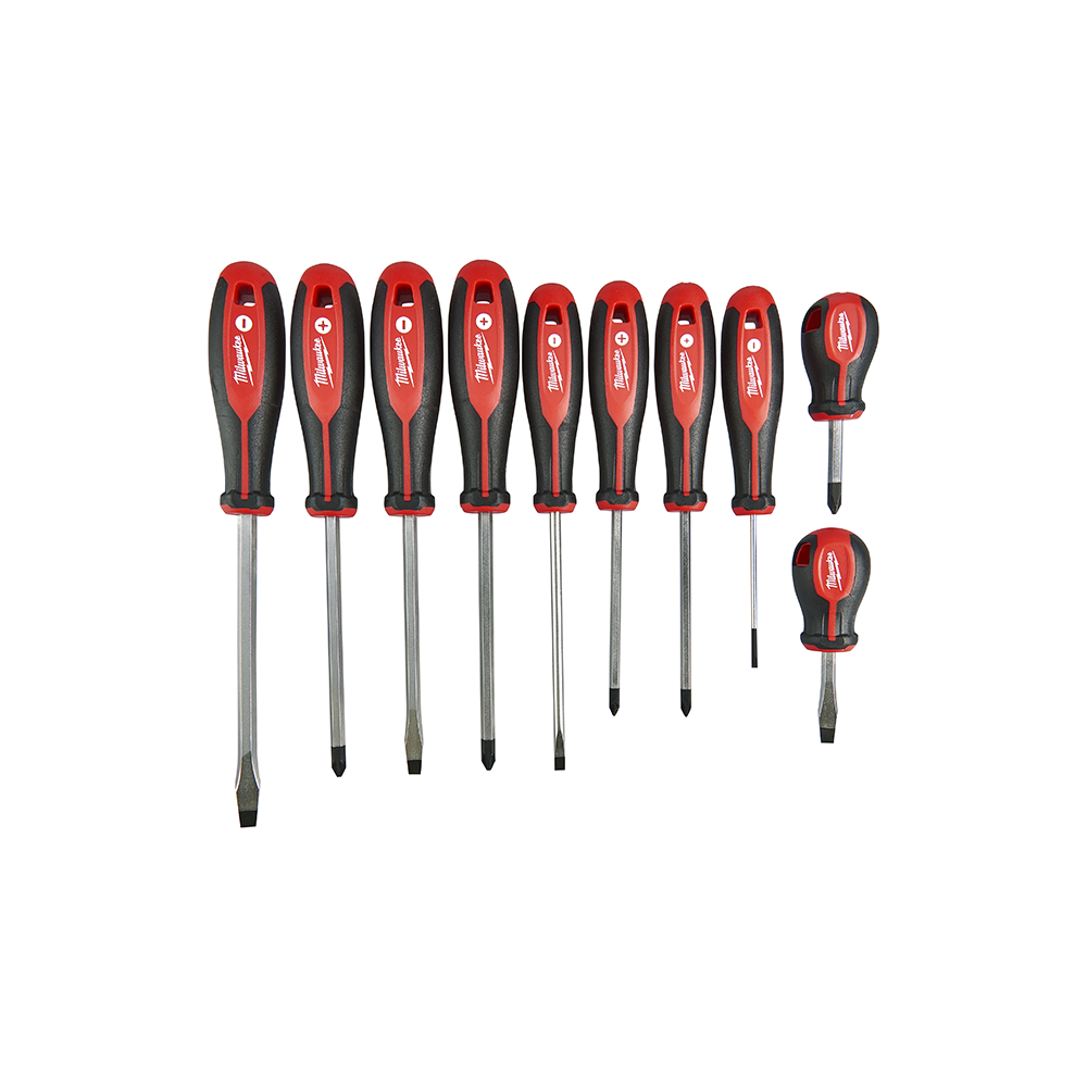 10 Pcs Tri-Lobe S/Driver Screwdriver Set Milwaukee 4932471808