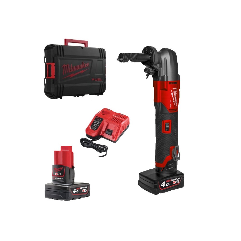 Roditrice 1,6mm a Batteria Milwaukee M12 FNB16-402X +2 Batt. 4Ah Roditrice 1,6mm a Batteria Milwaukee M12 FNB16-402X +2 Batt. 4Ah