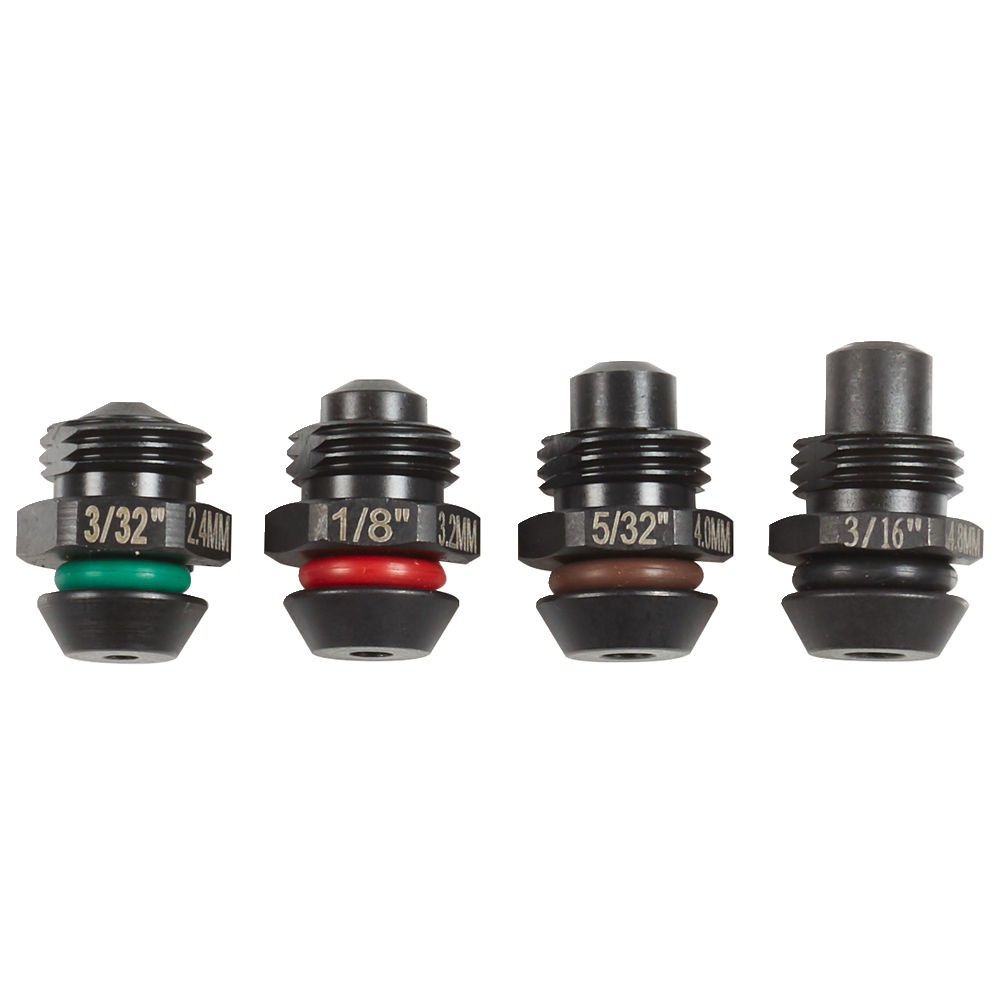 Set of 4 Nozzles for M12 BPRT Milwaukee 48540100 (2.4 - 3.2 - 4.0 - 4.8 Mm)