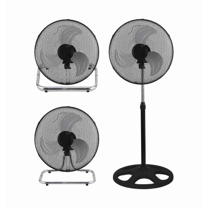 Ventilatore Tris Con Mesh Grill ø 45 90w 3 Velocita' Oscillante 3 In 1 Vinco 70750