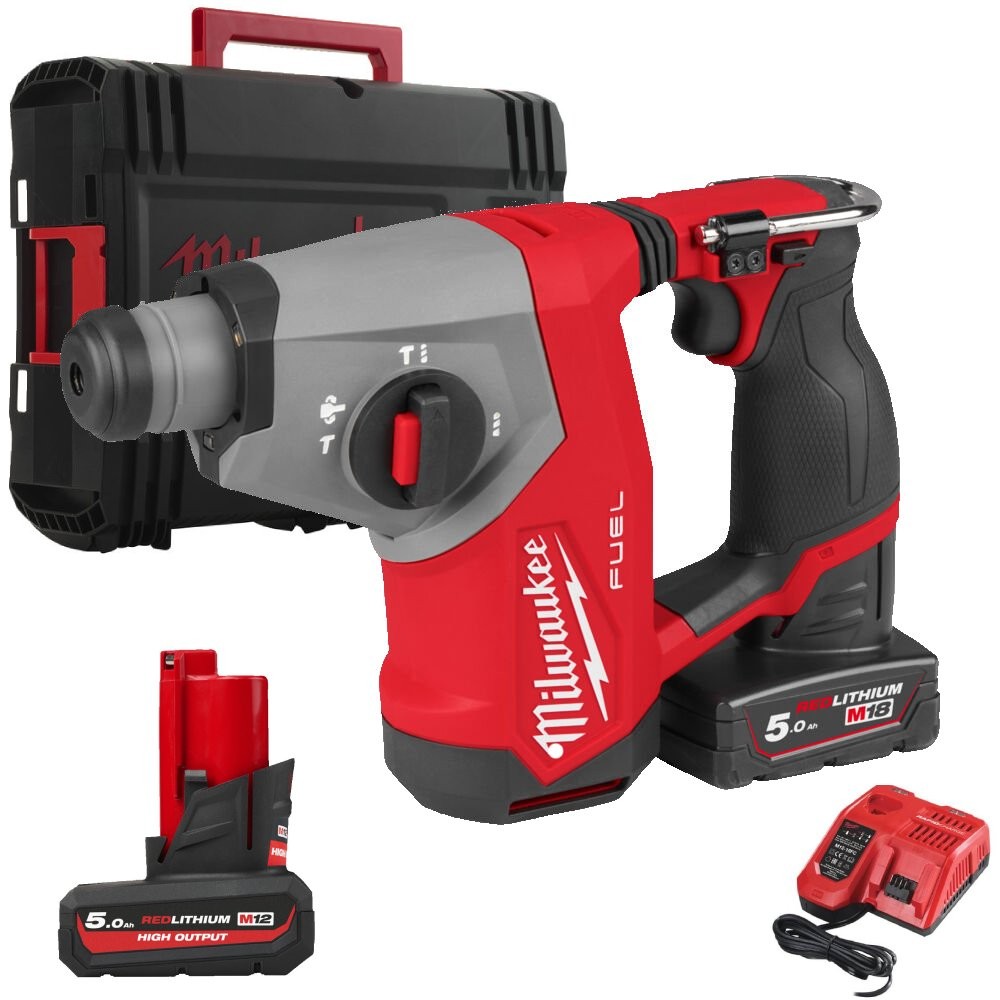 Tassellatore compatto SDS-Plus 16mm Milwaukee M12 FHAC16-502X +2 Batt. 5Ah