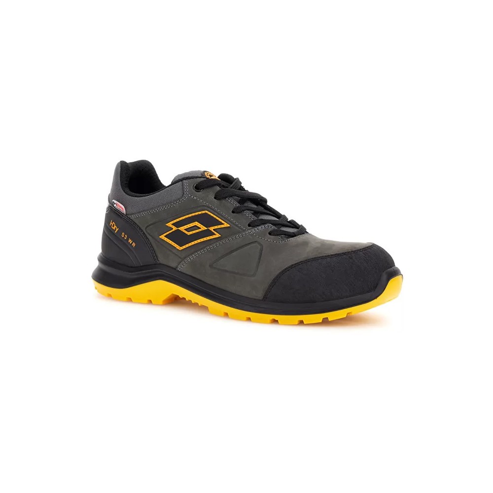 Scarpe antinfortunistiche Lotto Hit 250 S3 SRC WR HDRY Asphalt-black-radiant yellow