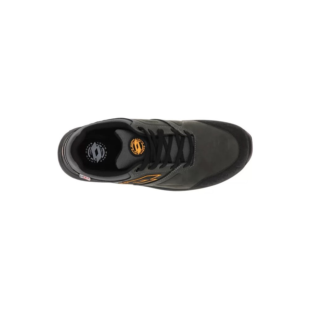 Scarpe antinfortunistiche Lotto Hit 250 S3 SRC WR HDRY Asphalt-black-radiant yellow