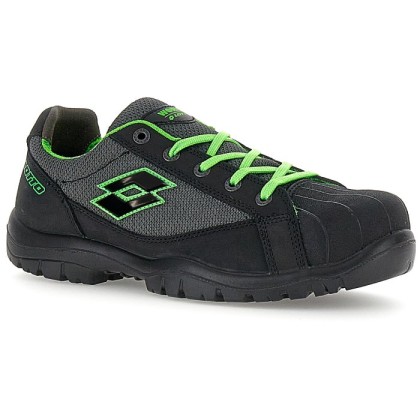 Scarpe Antinfortunistiche Lotto Jump 550 II S1P SR FO Black/Asphalt/Spring Green