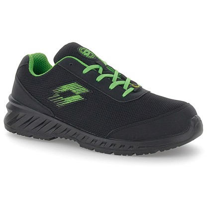 Scarpe antinfortunistiche Lotto First 700 S1PL SR Black/Spring Green