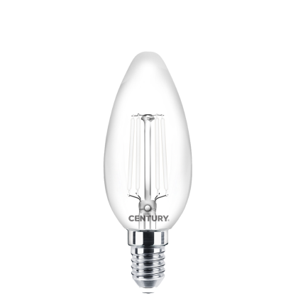 LAMPADINA A CANDELA FILAMENTO BIANCO 4W 470lm E14 4000K