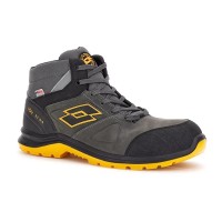 Scarpe antinfortunistiche Lotto Hit 250 Mid S3 SRC WR HDRY Asphalt-black-radiant yellow