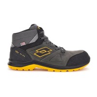 Scarpe antinfortunistiche Lotto Hit 250 Mid S3 SRC WR HDRY Asphalt-black-radiant yellow
