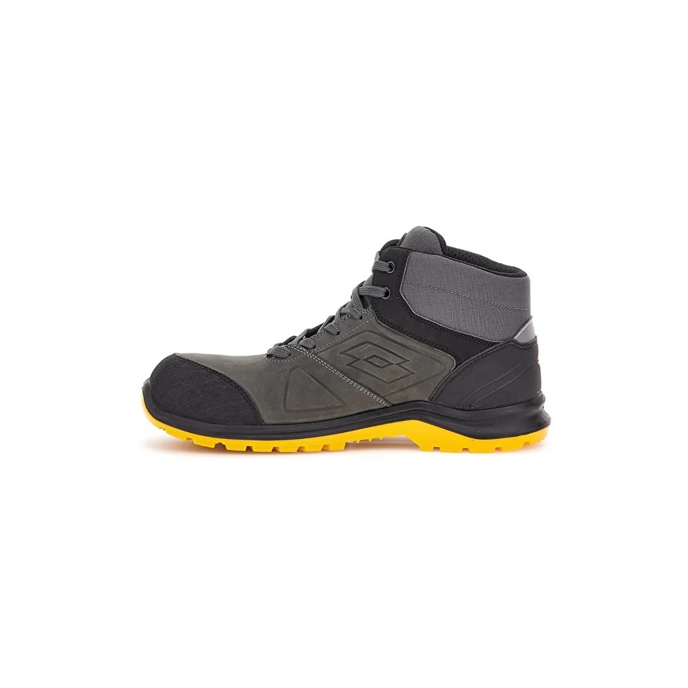 Scarpe antinfortunistiche Lotto Hit 250 Mid S3 SRC WR HDRY Asphalt-black-radiant yellow