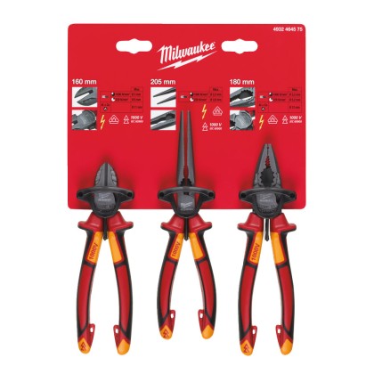 Set 3 pinze Isolate Milwaukee 4932464575