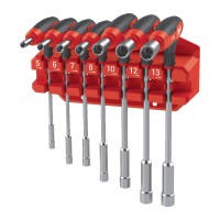 Set 7pz di Cacciaviti a bussola con Impugnatura Comfort Milwaukee 4932498704 Set 7pz di Cacciaviti a bussola con Impugnatura Comfort Milwaukee 4932498704