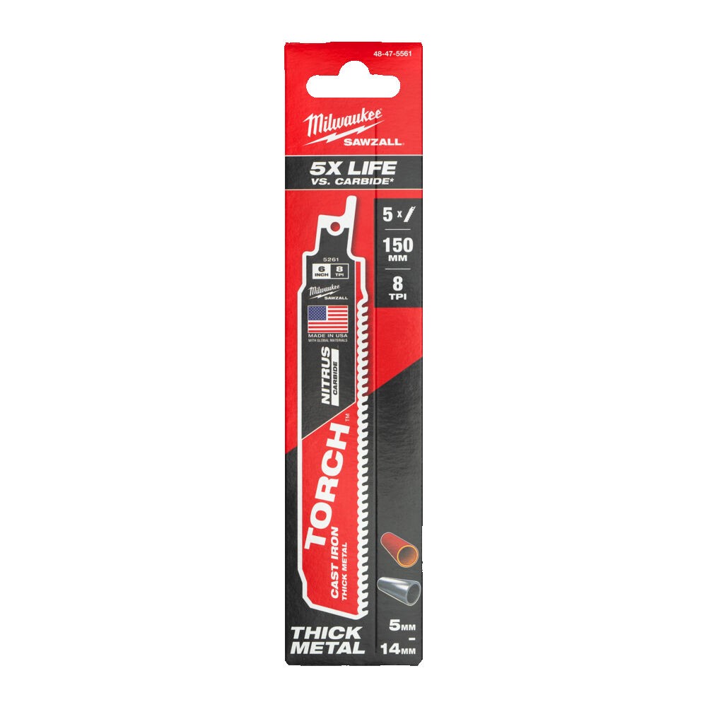 Kit 5 Pz Lame Per Seghetto Metallo 150mm X 8 Tpi Milwaukee 48475561 Kit 5 Pz Lame Per Seghetto Metallo 150mm X 8 Tpi Milwaukee 48475561