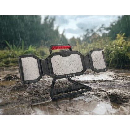 Faro LED Ricaricabile Trifacciale IP65 30 W 2.500 lm 4.000 K – Modello T Strike