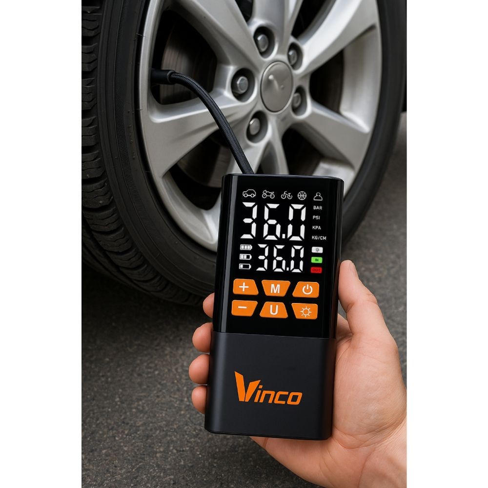 Compressore Portatile 20L/min Multifunzione Vinco 60625 Ricaricabile