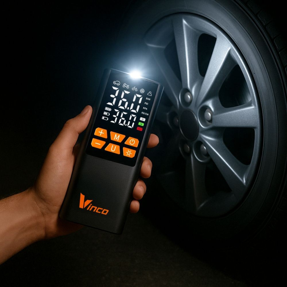 Compressore Portatile 20L/min Multifunzione Vinco 60625 Ricaricabile