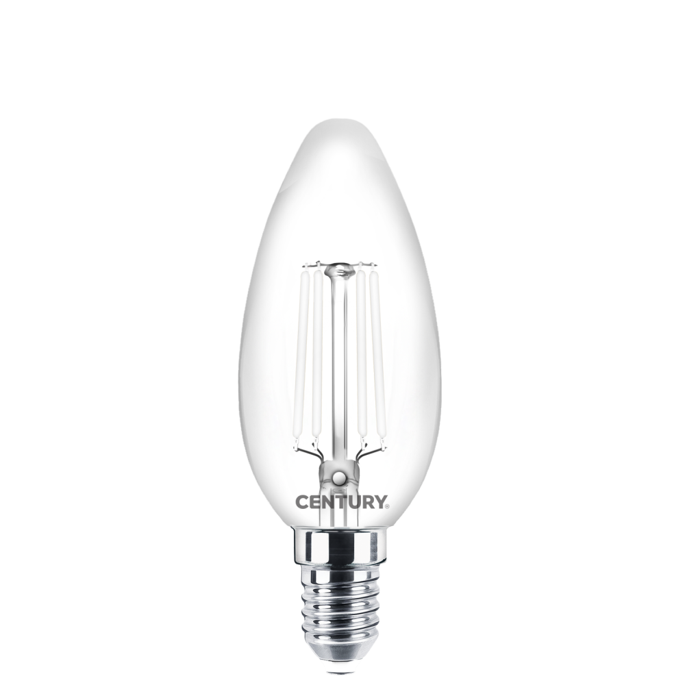 LAMPADINA A CANDELA FILAMENTO BIANCO 4W 470lm E14 4000K