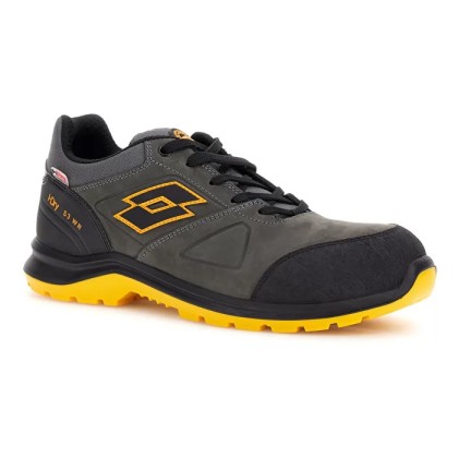 Scarpe antinfortunistiche Lotto Hit 250 S3 SRC WR HDRY Asphalt-black-radiant yellow