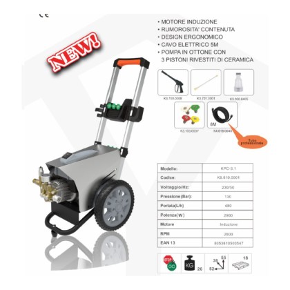 Idropulitrice Professionale 130 Bar 2900 W Kydra KPC 3.1 1F