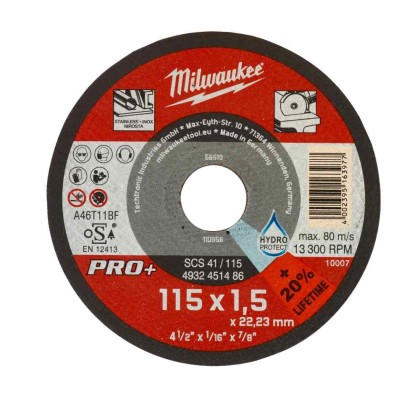 DISCHI DA TAGLIO 115X1.50 mm milwaukee 4932451486