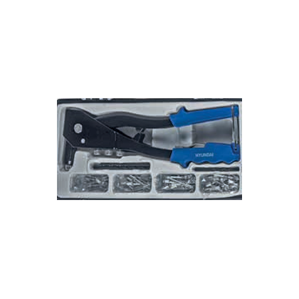 HYUNDAI 59138 RIVETTATRICE CON SET RIVETTI   CONTENUTO  - Pinza rivettatrice- Ugelli per pinza 4 pz   da 2.4-3.2-4-4,8 mm- Rivet