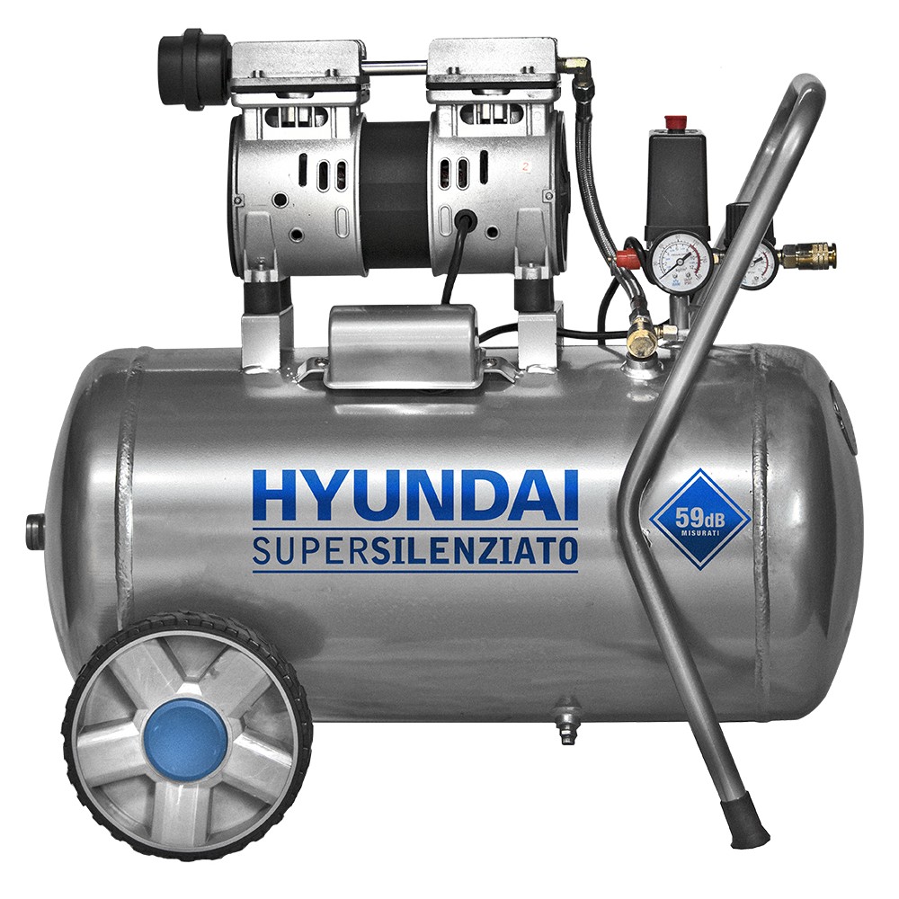 HYUNDAI 65703  COMPRESSORE SUPERSILENT HP1,5 1F BAR8 LT.50 OIL LESS 160 L/m
