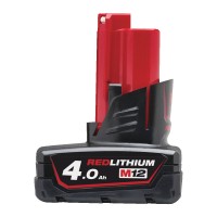 Batteria M12 B4 4Ah Milwaukee 4932430065 Redlithium