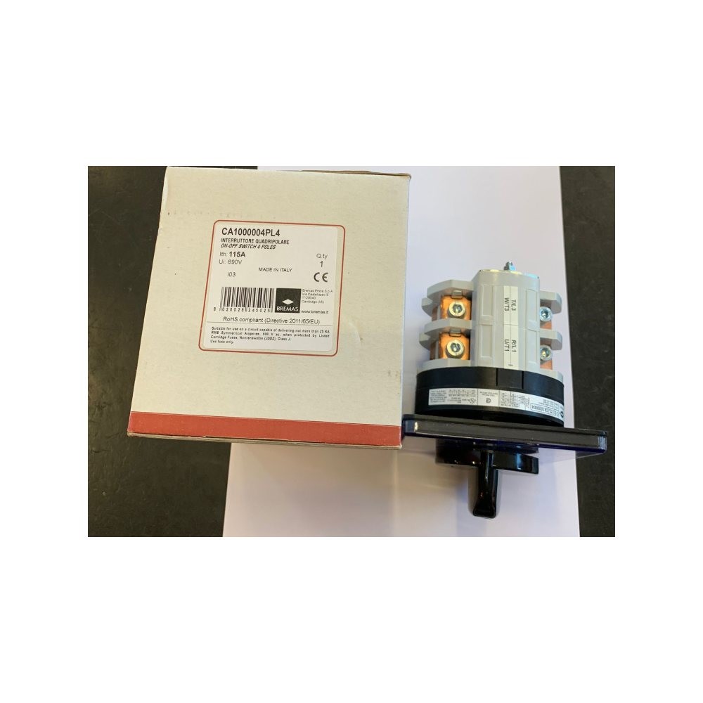 Interruttore Tetrapolare 100a  Pl4 Bremas A10004PL