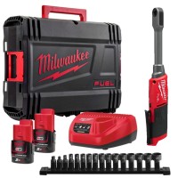 Cricchetto con foro passante M12 Milwaukee M12 FPTR-0 +2 Batt. 2Ah
