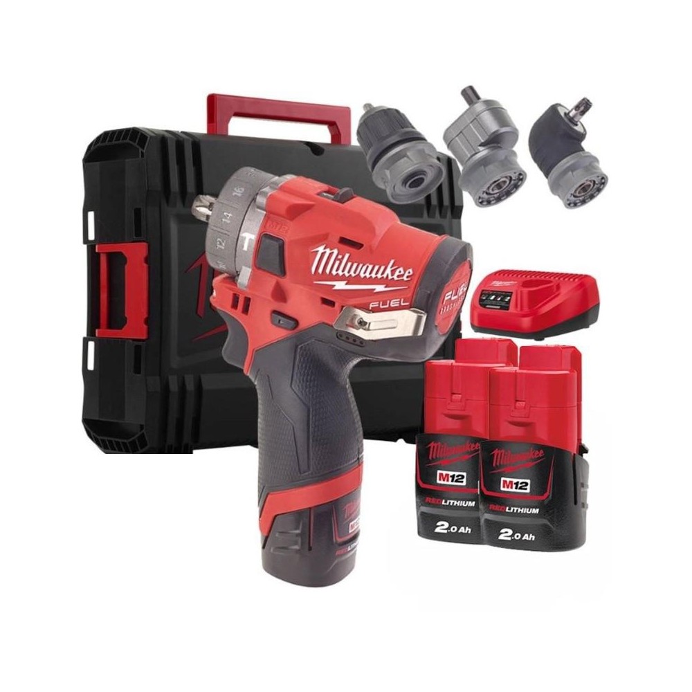 Trapano a percussione con mandrini interscambiabili Milwaukee M12 FPDXKIT-202X