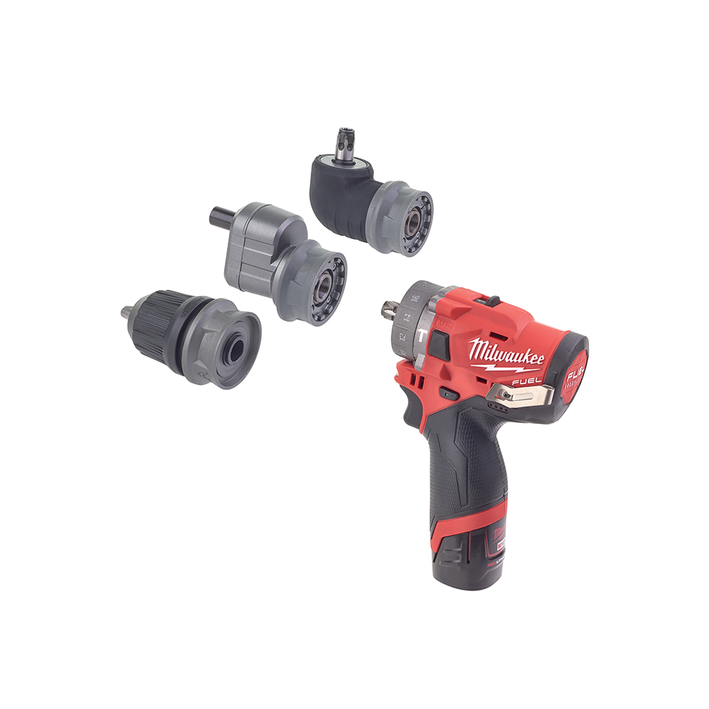 Trapano a percussione con mandrini interscambiabili Milwaukee M12 FPDXKIT-202X