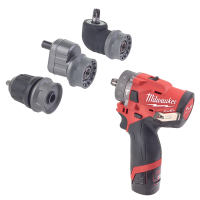 Trapano a percussione con mandrini interscambiabili Milwaukee M12 FPDXKIT-202X
