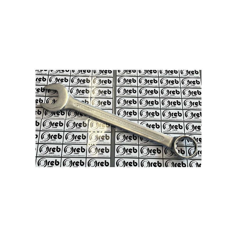 CHIAVE COMBINATA CROMATA 41MM  TESTA LUCIDA DIN 3113 CR-V Klass 45141