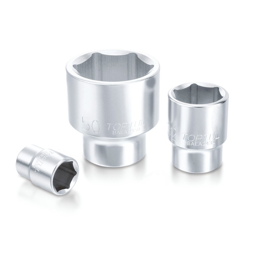 Chiavi a Bussola Esagonale Din 3124 Cr-V Toptul 1/2