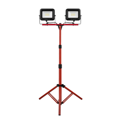 FARO WORK LED SU TREPPIEDI IP65 2X30W 5400m 4000K CAVO+SCHUKO 2.5m