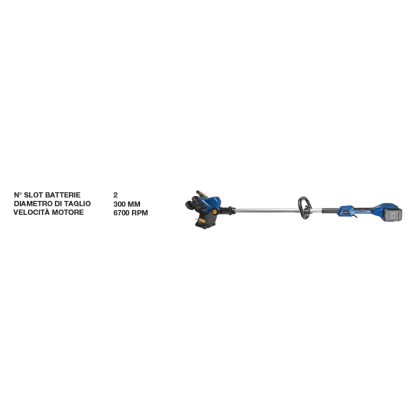 Decespugliatore a Batteria 2x40v 4ah Litio + Caric. Hyundai 25220 300mm in Kit