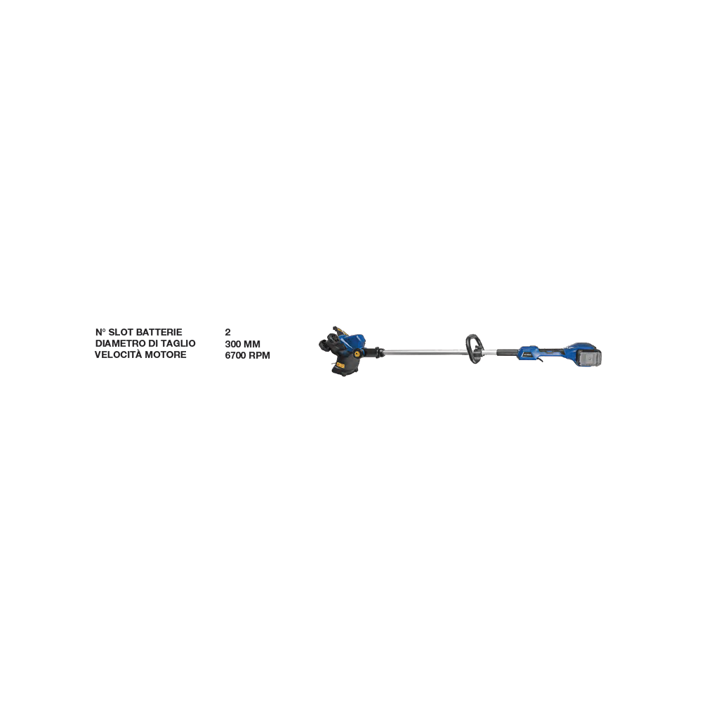 Decespugliatore a Batteria 2x40v 4ah Litio + Caric. Hyundai 25220 300mm in Kit