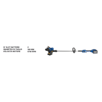 Decespugliatore a Batteria 2x40v 4ah Litio + Caric. Hyundai 25220 300mm in Kit