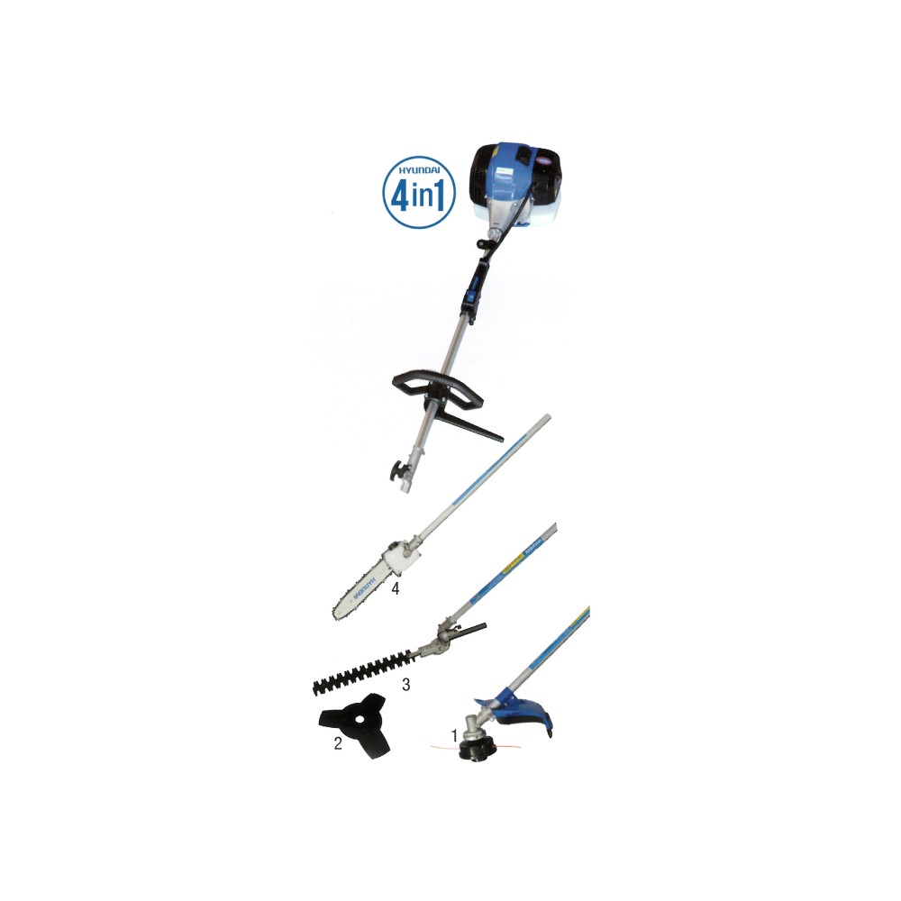 Decespugliatore 4 in 1 2 Tempi Hyundai 35250 42,7cc 1,7HP