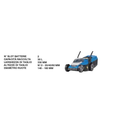 Rasaerba a batteria 330mm 40V hyundai 25600