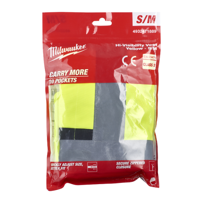 Gilet ad alta visibilità giallo S/M Milwaukee 4932471889