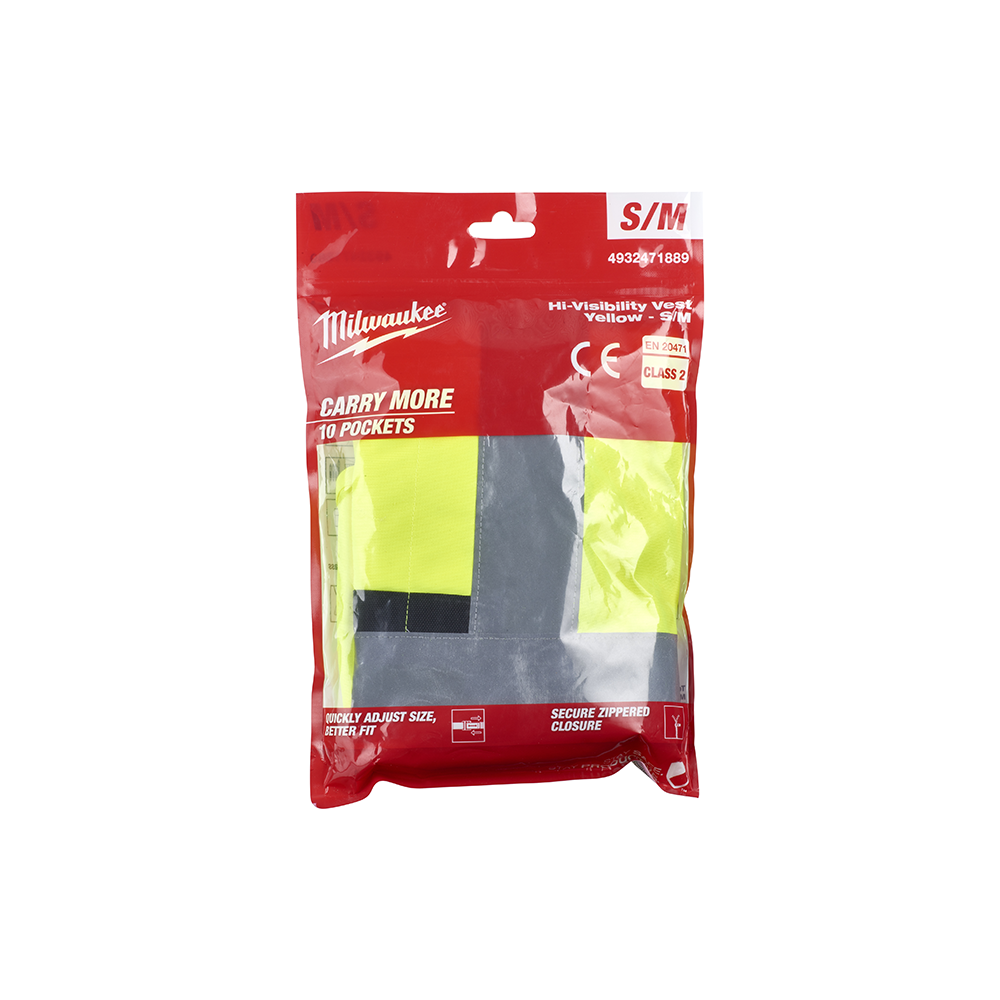 Gilet ad alta visibilità giallo S/M Milwaukee 4932471889