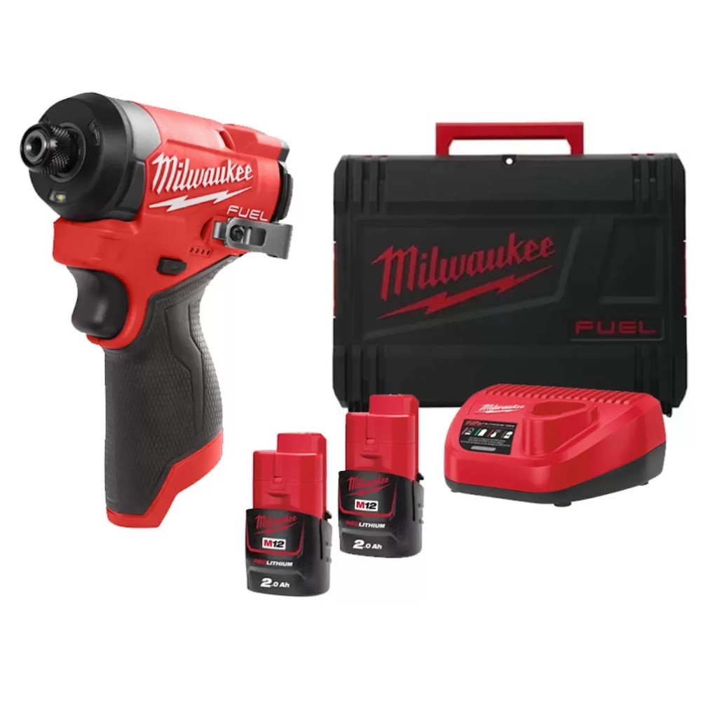 Avvitatore ad impulsi compatto attacco ¼" Milwaukee M12FID2-202X 170 Nm