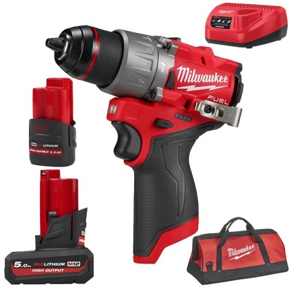 Trapano Avvitatore a Percussione Compatto M12 Milwaukee M12FPD2-255B 45Nm